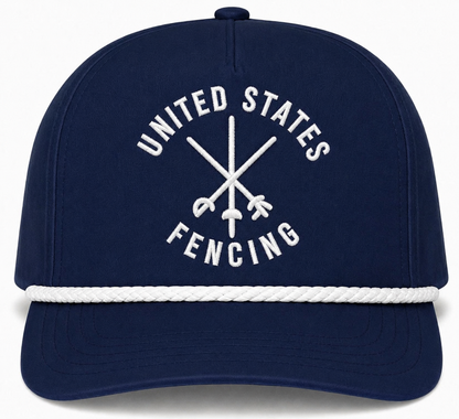 USA Fencing Three Sword Rope Hat