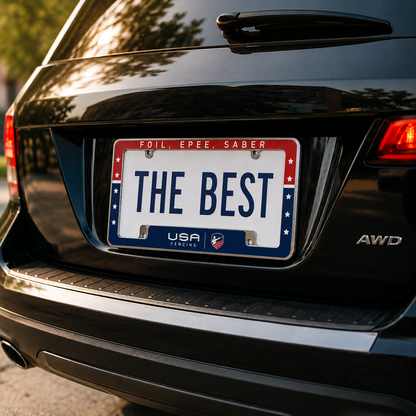 USA Fencing License Plate Frame