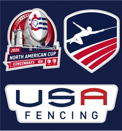USA FENCING NAC 3 PACK EVENT STICKERS