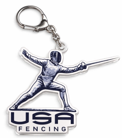 USA FENCING ACRYLIC KEYCHAIN