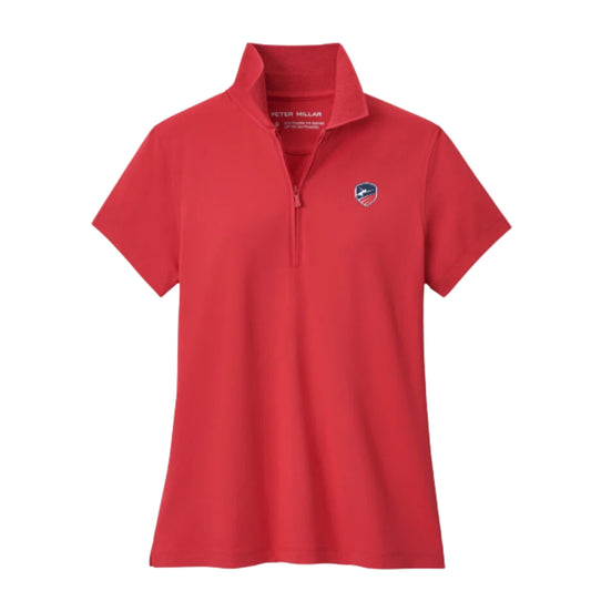 Peter Millar Women's Zip Neck Short Sleeve Polo
