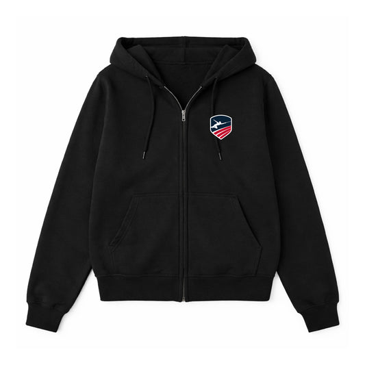 USA FENCING OVERSIZED BOYFRIEND FIT ZIP UP