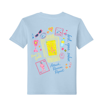 Attack, Recover, Repeat youth tee
