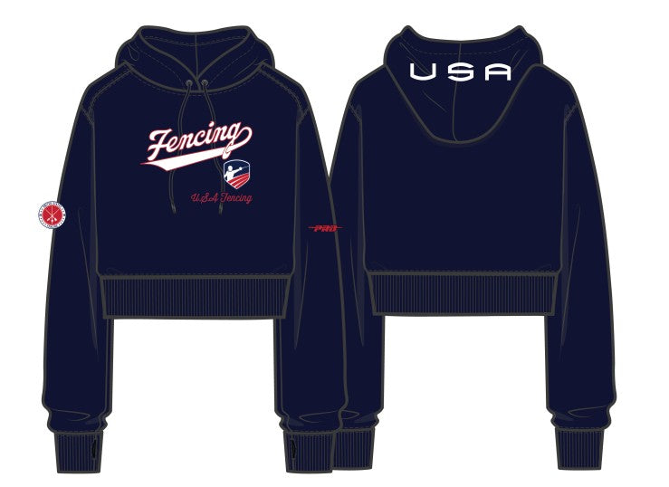 USA Fencing Pro Standard Cropped Hoodie