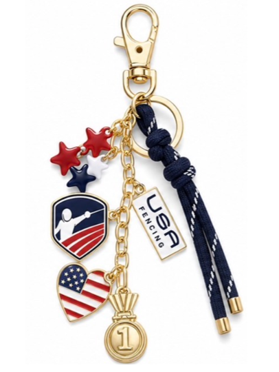 USA Fencing Paracord Cluster Bag Charm