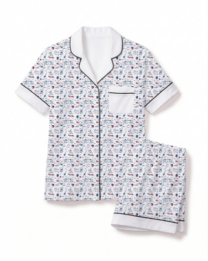 Fencing Whimsy Youth Short Pajama Set