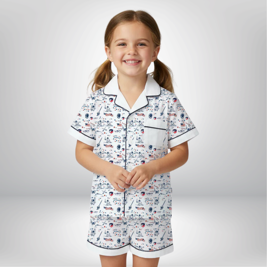 Fencing Whimsy Youth Short Pajama Set