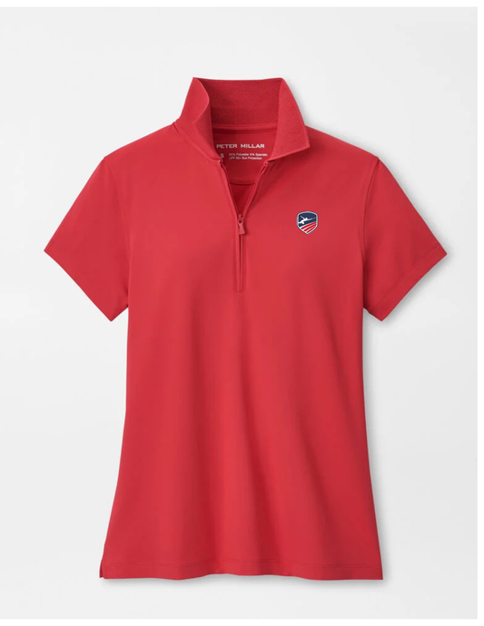 Peter Millar Women's Zip Neck Short Sleeve Polo