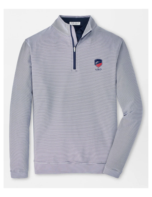 Peter Millar Perth Sugar Stripe Performance Quarter-Zip