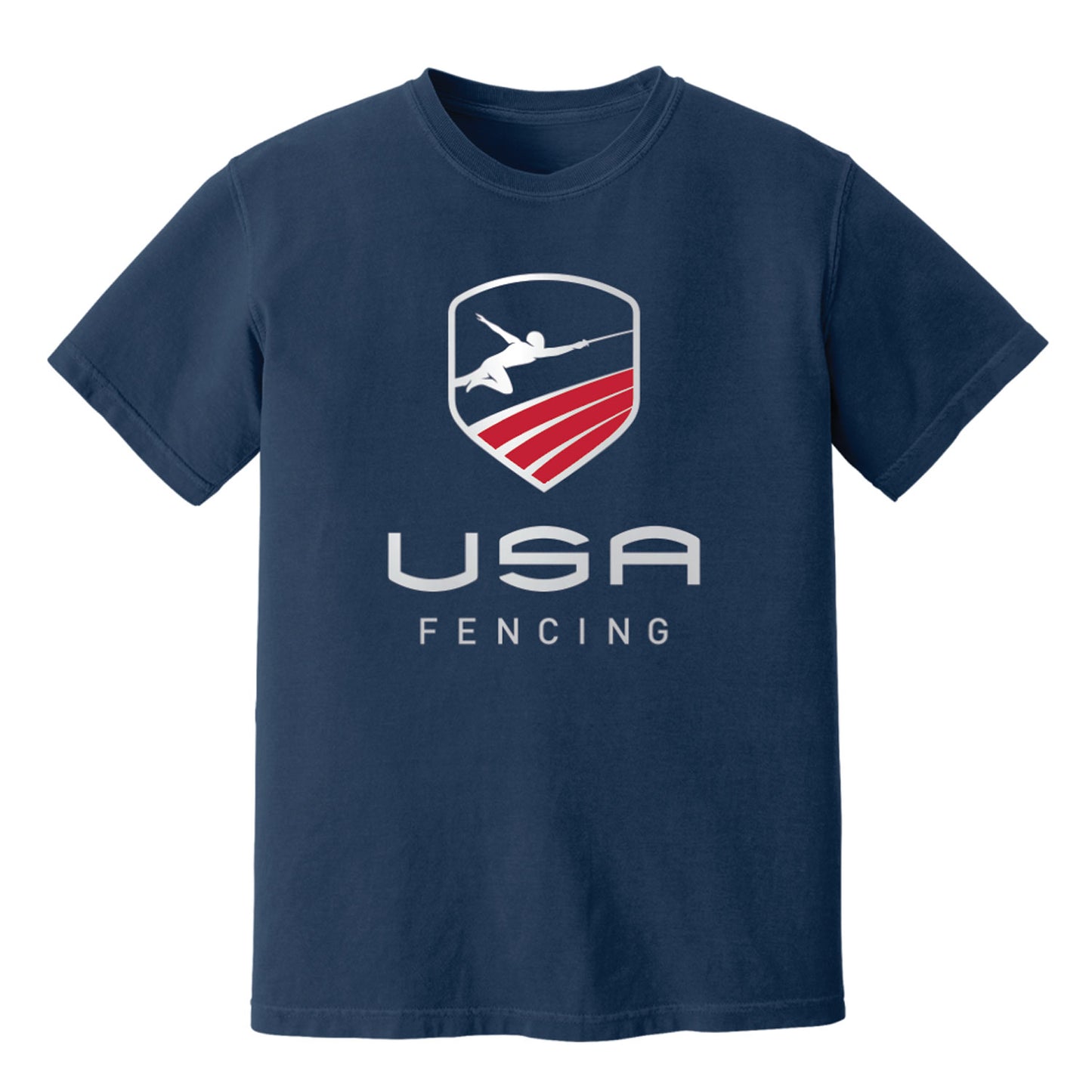 Official USA Fencing Logo Metallic Tee